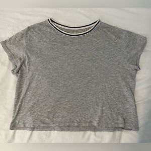 H&M basic grey baggy cropped t shirt